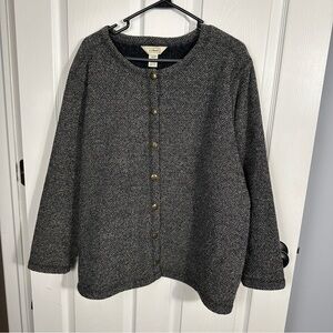 LL Bean jacket/sweater, size 2X, marled gray, layer, spring, autumn, shacket